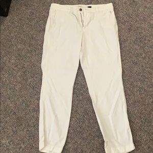 White j crew trousers